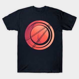 Geometric minimal circle coral pink T-Shirt